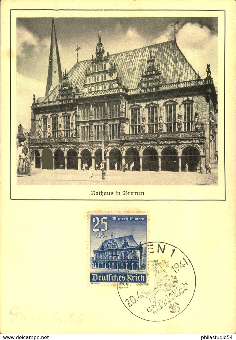 1940, Nothilfe Komplett Aus Maximumkarten Mit Sonderstempel "BAUTZEN 20.4.41" - Mi-Nr. 751/759 - Sonstige & Ohne Zuordnung