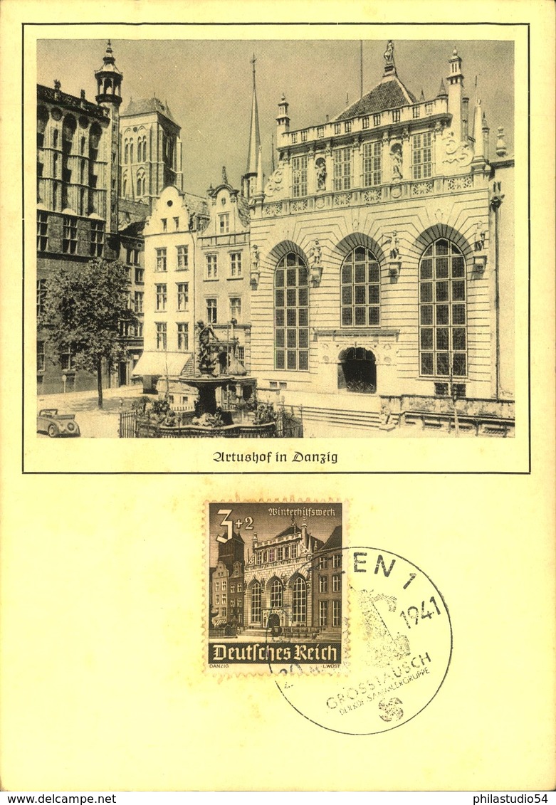 1940, Nothilfe komplett aus Maximumkarten mit Sonderstempel "BAUTZEN 20.4.41" - Mi-Nr. 751/759