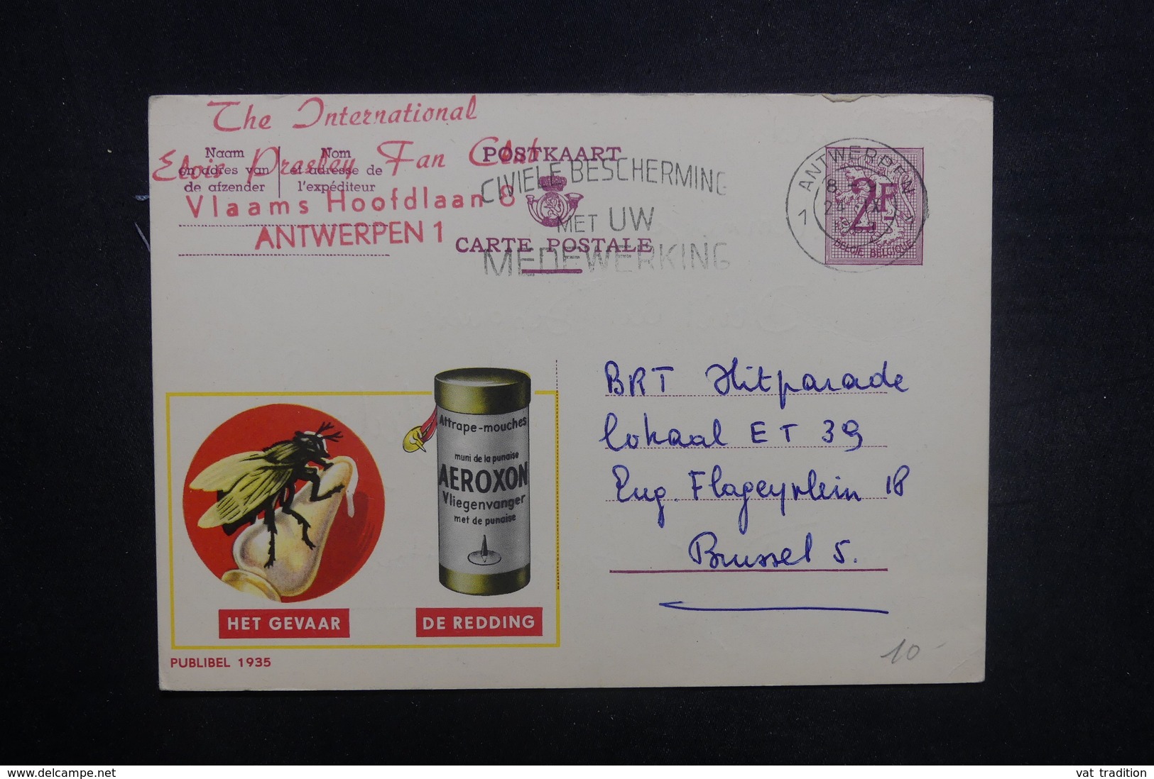 BELGIQUE - Entier Postal Publibel De Anvers Pour Bruxelles En 1963  - L 37670 - Publibels