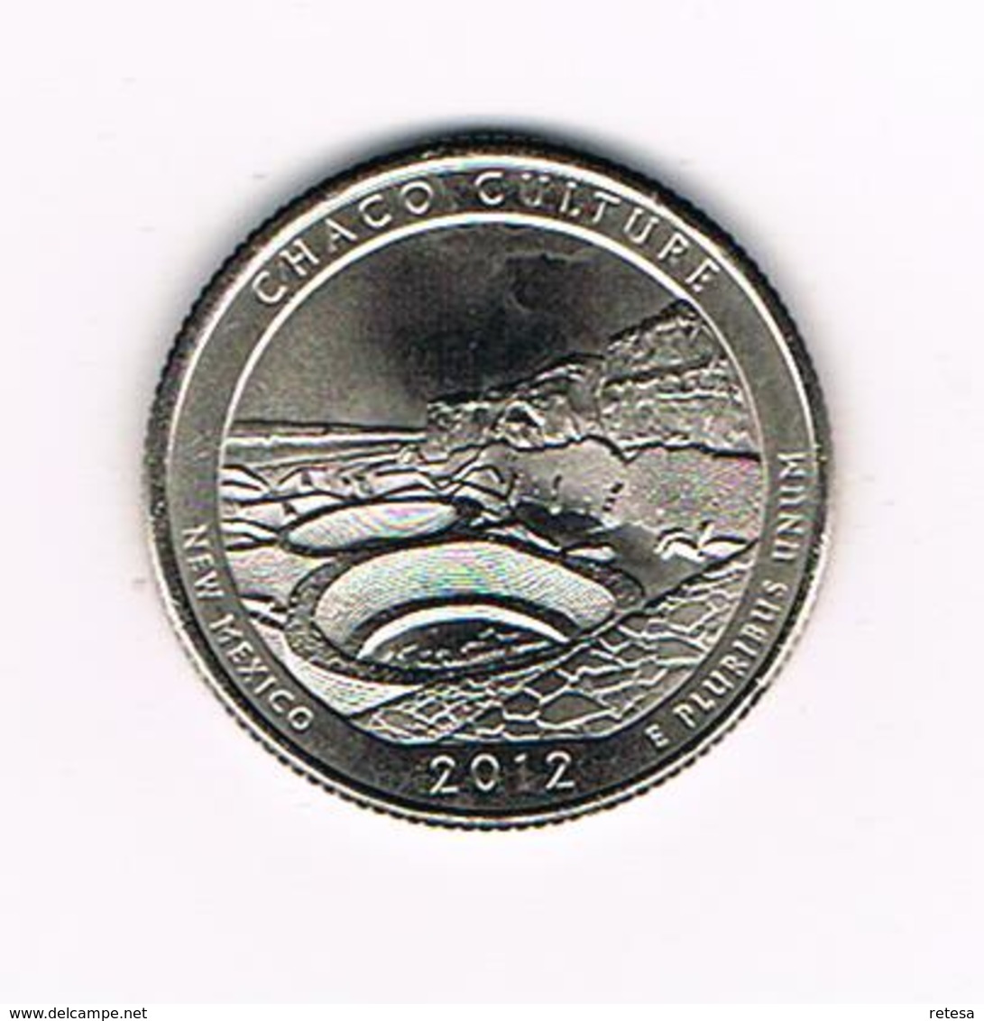 //  U.S.A.  1/4 DOLLAR  NEW MEXICO - CHACO CULTURE   2012 P - 2010-...: National Parks