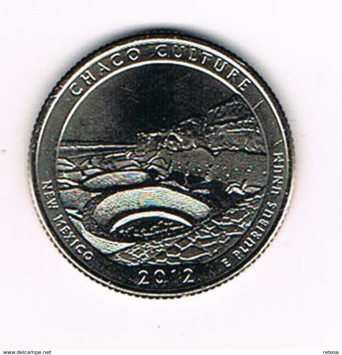 //  U.S.A.  1/4 DOLLAR  NEW MEXICO - CHACO CULTURE   2012 D - 2010-...: National Parks