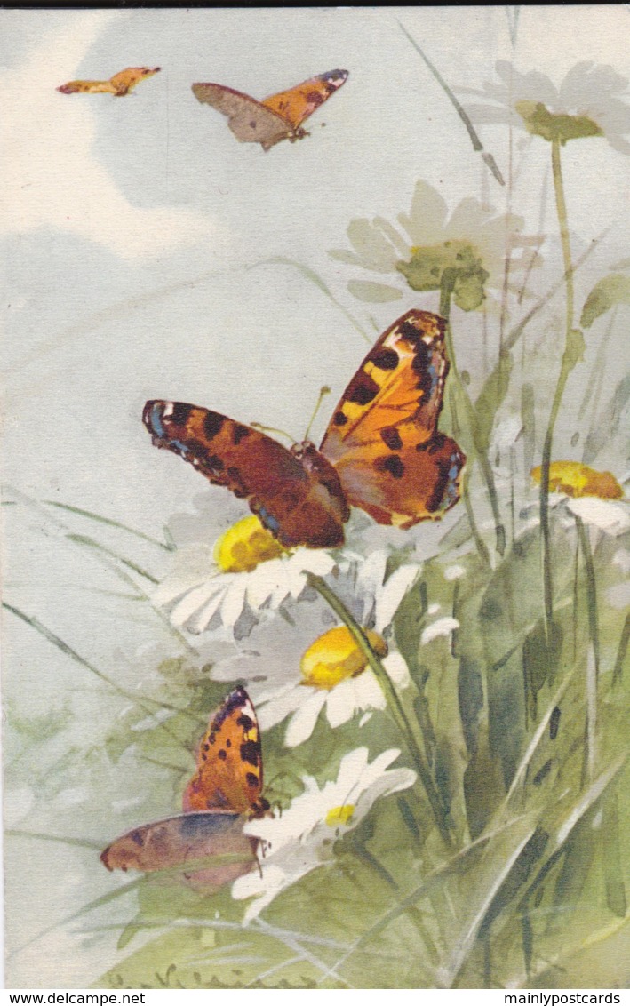 AS75 C. Klein - Butterflies And Daisies - Klein, Catharina