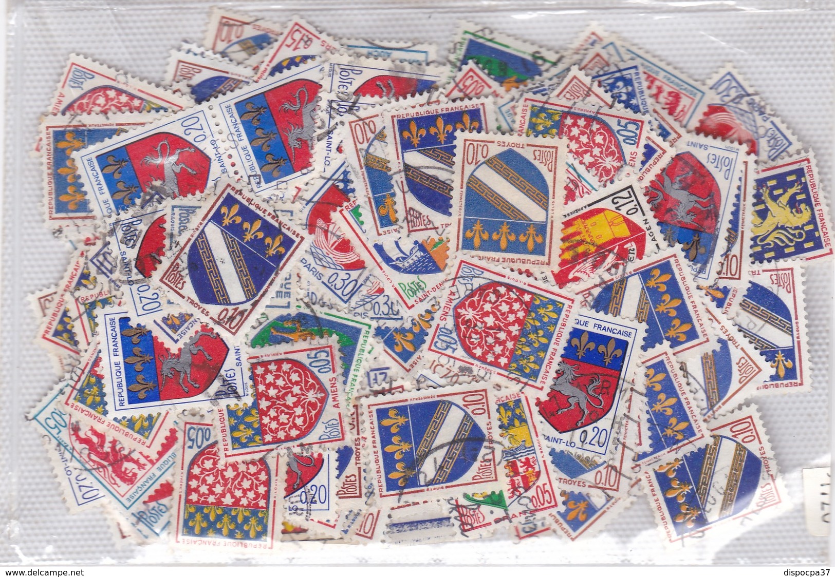 ACCUMULATION TIMBRES FRANCE  Oblitérés  VRAC EN POCHETTE - REF MS - 17 Pochettes - Vrac (min 1000 Timbres)