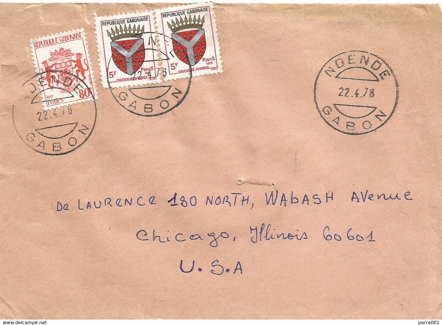 Gabon 1978 Ndende Armory Lion Cat Cover - Omslagen