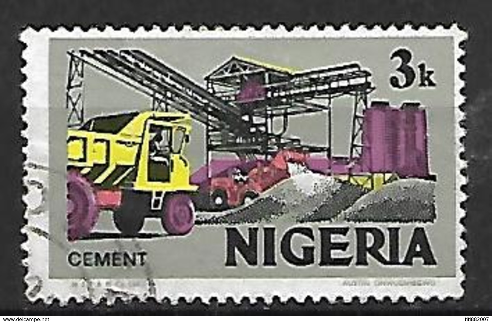 NIGERIA    -   Série Courante.   Camion  /  Ciment . Oblitéré . - Nigeria (1961-...)