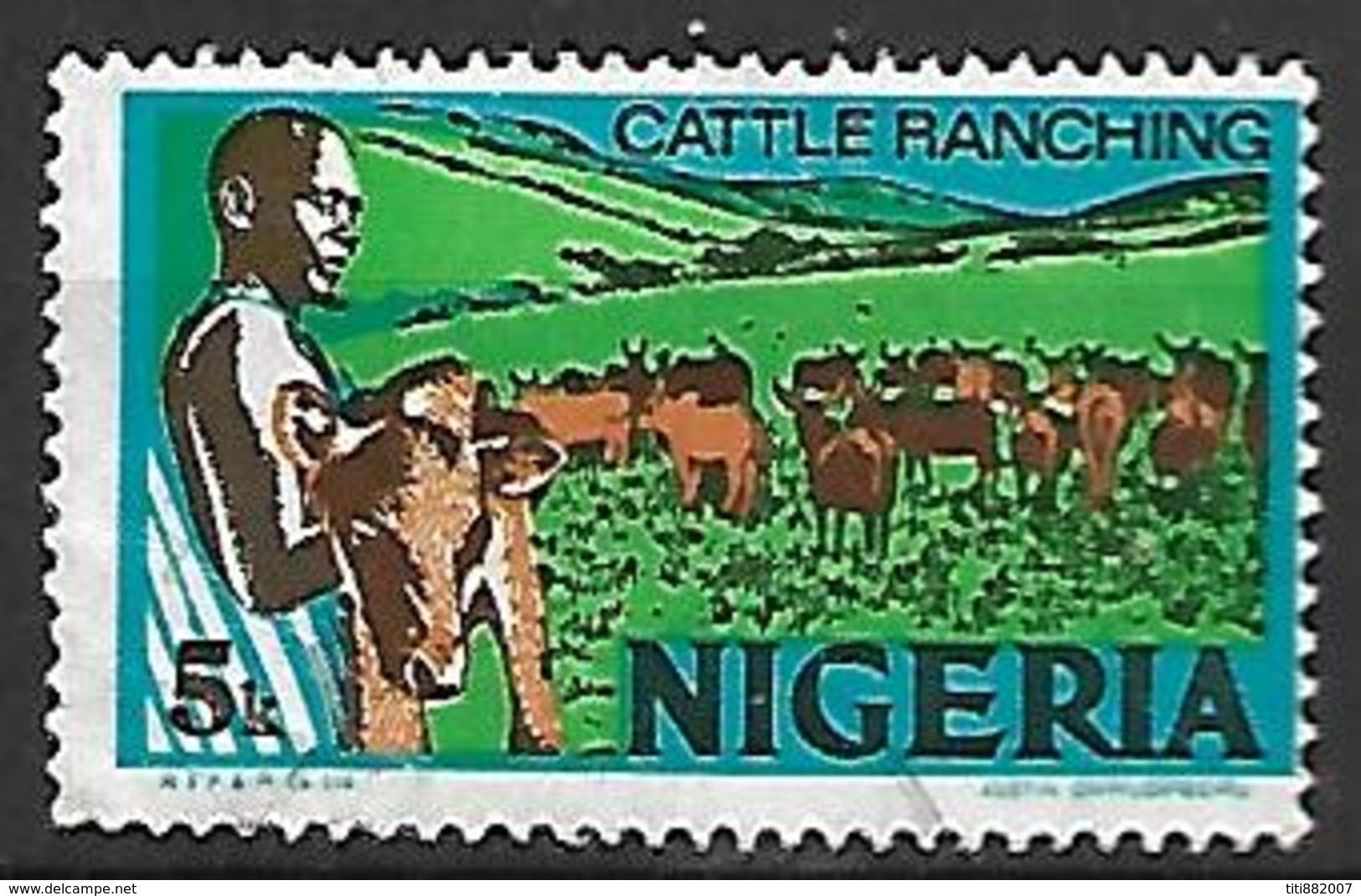 NIGERIA    -   Série Courante.   Elevage De Bétail . Oblitéré . - Nigeria (1961-...)