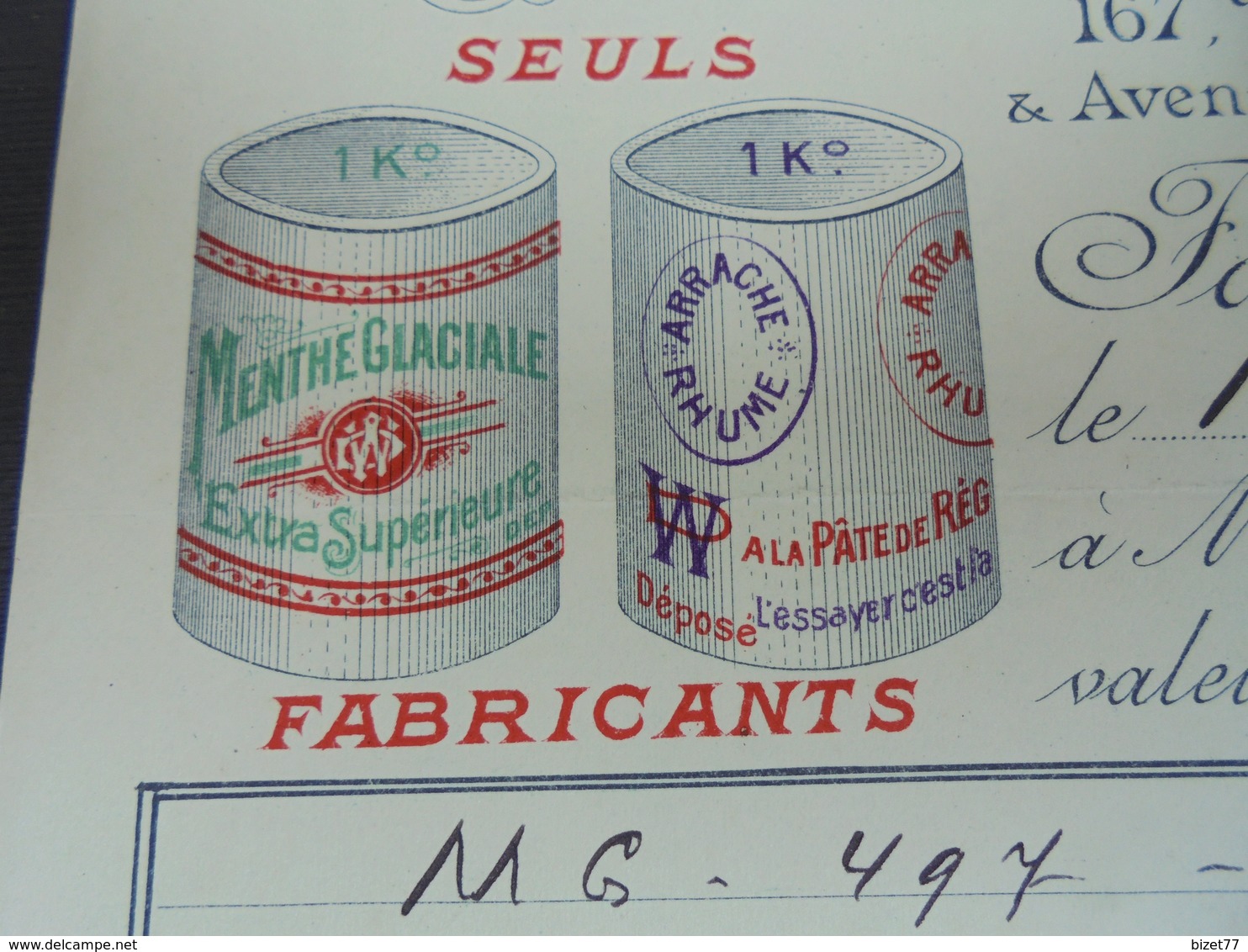 MEURTHE Et MOSELLE, NANCY,1909 - FABRIQUE DE CONFISERIE : DUPUIS ET WATIER 167 RUE JEANNE D'ARC - DECO RECTO VERSO - Other & Unclassified