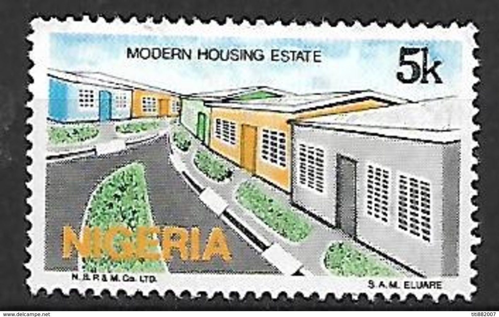 NIGERIA    -   Série Courante.   Maisons Modernes. Oblitéré . - Nigeria (1961-...)