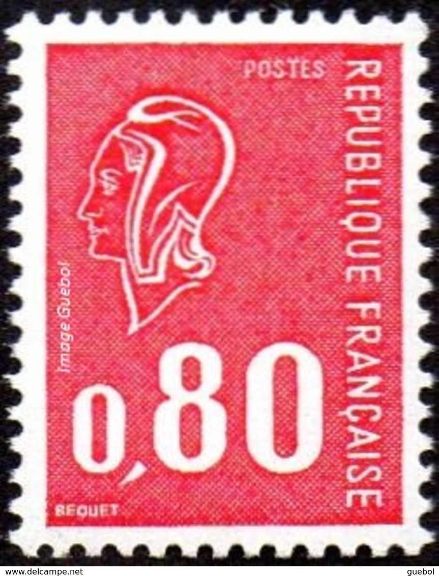 France N° 1816 D ** Marianne De Béquet - Le 80c Rouge - Taille Douce - Gomme Tropicale Sans Phosphore - Unused Stamps