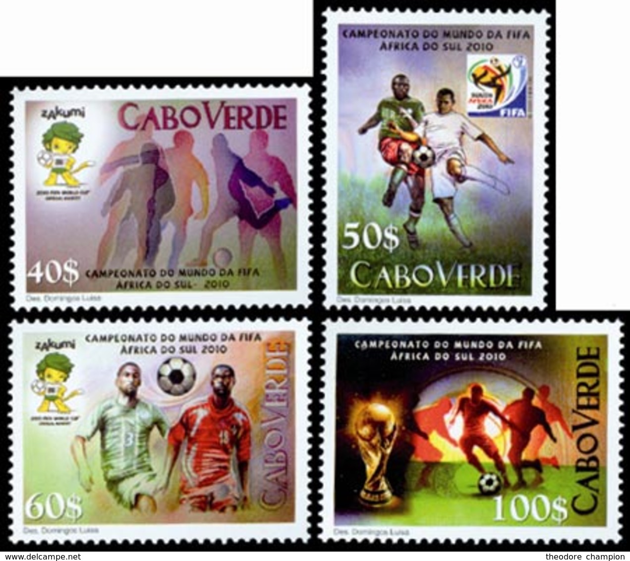 CAP VERT Coupe Du Monde FIFA 2010 4v Neuf ** MNH - Kaapverdische Eilanden