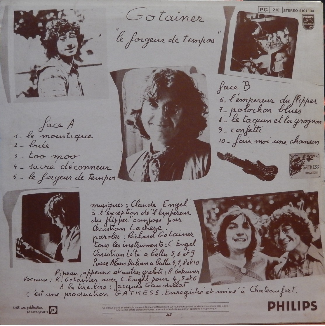 Richard Gotainer 33t. LP "le Forgeur De Tempos" - Autres - Musique Française