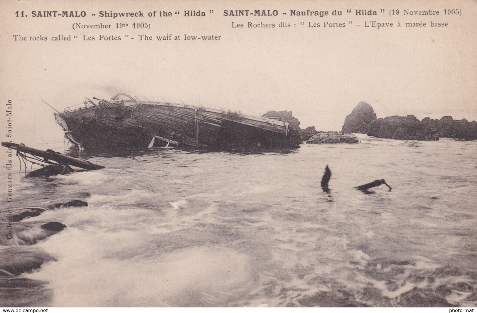 SAINT MALO          Naufrage  Du HILDA......19 Nov 1905....401 - Saint Malo