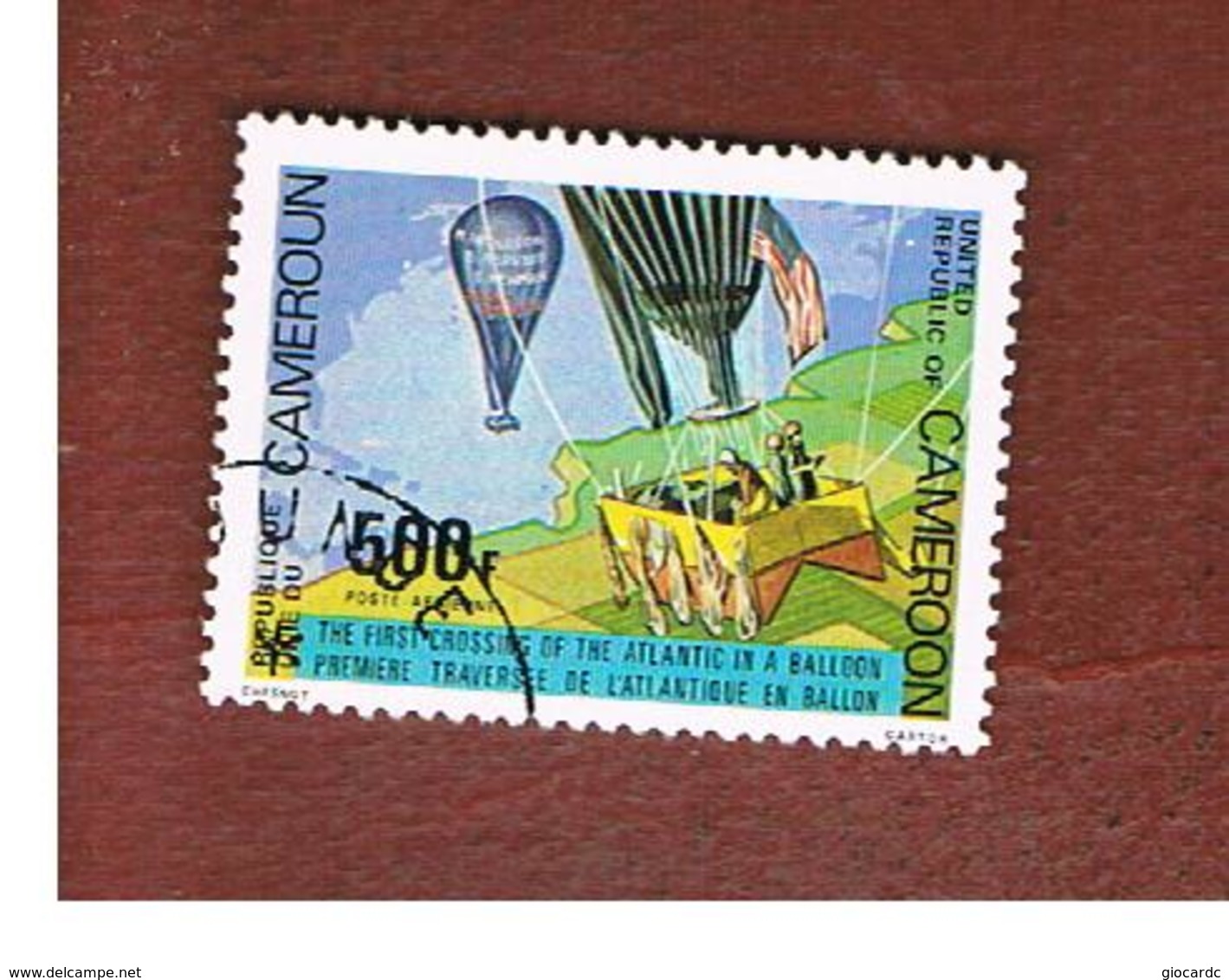 CAMERUN (CAMEROUN)    -  SG  872  -    1979 1ST ATLANTIC CROSSING BY BALLOON   - USED ° - Camerun (1960-...)