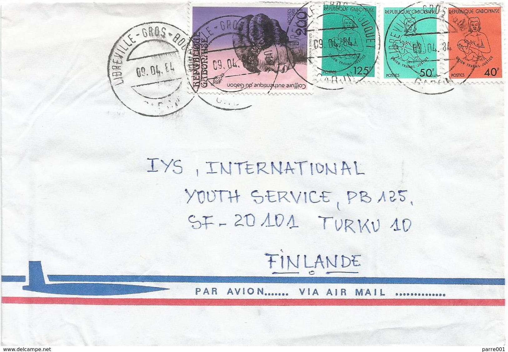 Gabon 1984 Libreville Gros Bouquet Hairdress Coiffure Cover - Gabon (1960-...)