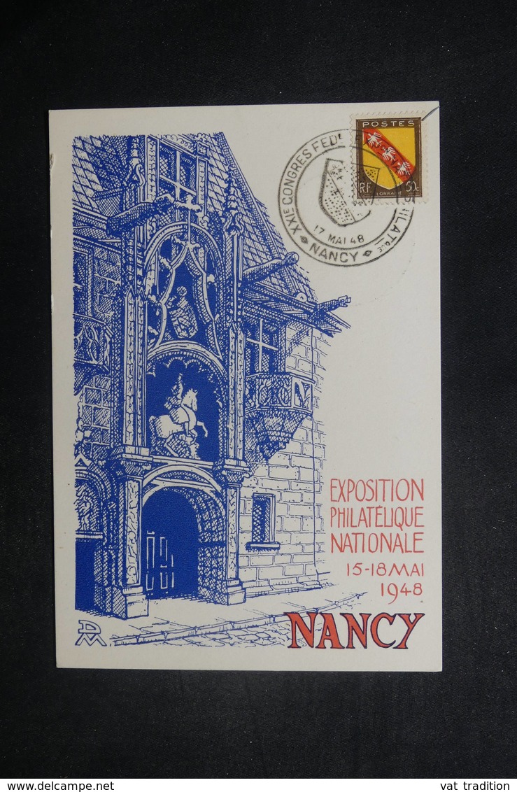 FRANCE - Entier Postal Type Gandon De L 'Exposition Philatélique De Nancy En 1948 - L 37709 - Cartes Postales Types Et TSC (avant 1995)