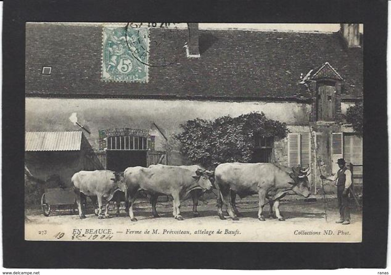 CPA En Beauce Métier Ferme Circulé Eure Et Loir - Other