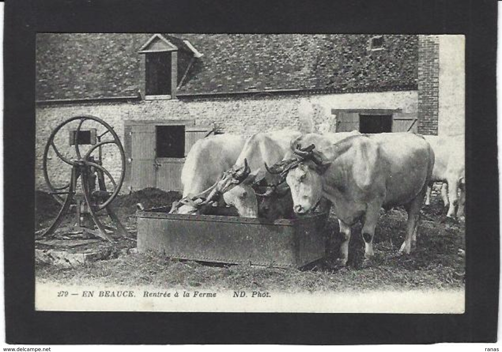 CPA En Beauce Métier Ferme écrite Eure Et Loir - Otros