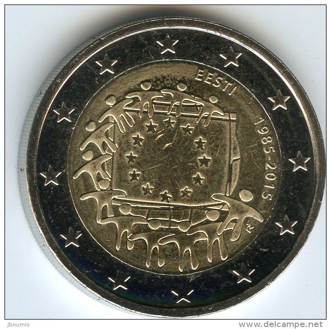 Estonie Estonia 2 Euro 2015 Drapeau Européen UNC - Estonie