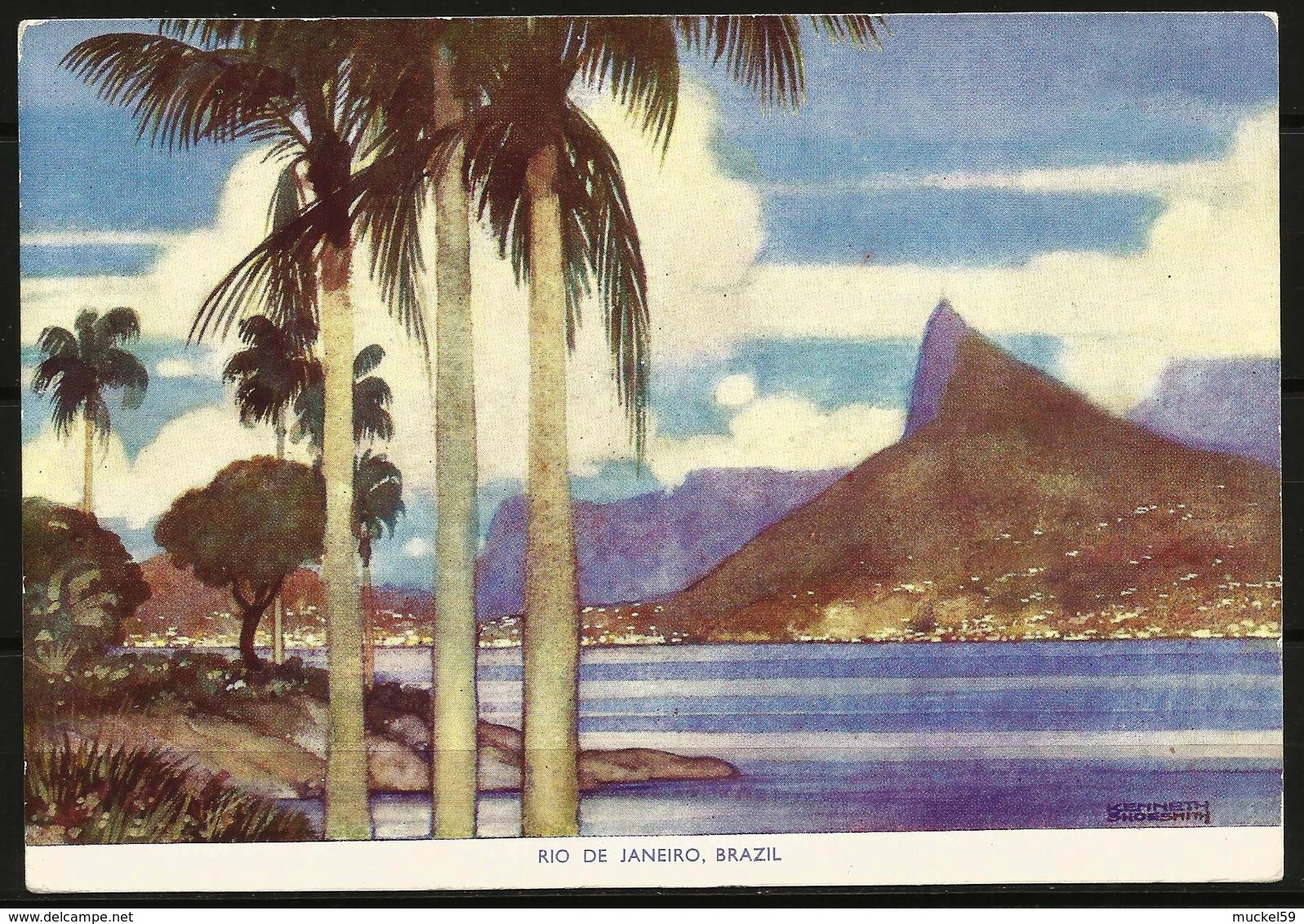 Postcard AK Brazil Rio De Janeiro Corcovado Printed By Royal Mail Lines Ltd Passenger Services To South America Shipping - Rio De Janeiro