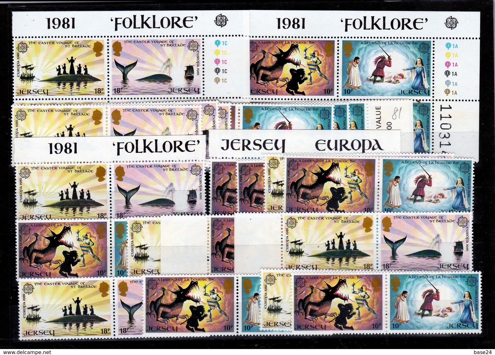 1981 Jersey EUROPA CEPT EUROPE 12 Serie Di 4v. MNH** - 1981