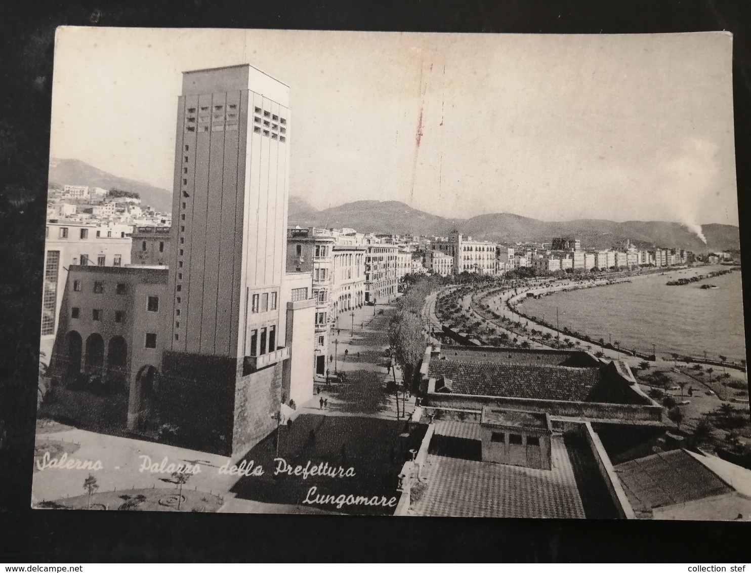 CARTOLINA ANTICA-SALERNO-PALAZZO DELLA PREFETTURA-LUNGOMARE-'900 - Altri & Non Classificati