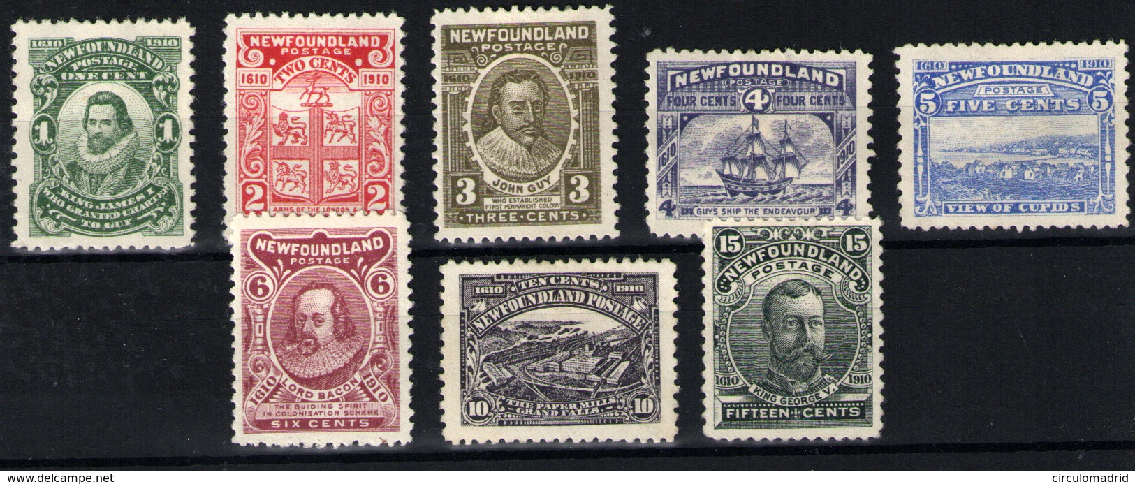 Terranova Nº 72/7, 80, 82 Año 1910 - Unused Stamps
