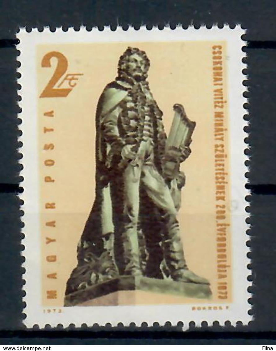 UNGHERIA 1973 - MIHALY CSOKONAI VITEZ (1773-1805) POETA    - MNH ** - Scrittori