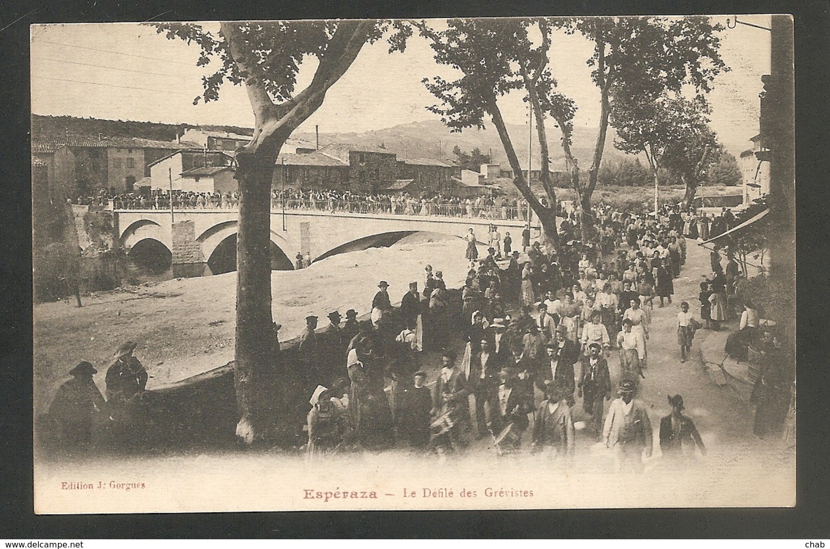 BELLE C.P.A -- Espéraza - Le Défilé Des Grèvistes - Voyagée 1910 -6 Gréve - Défilé - Manifestation - Gréviste - Animée - Autres & Non Classés