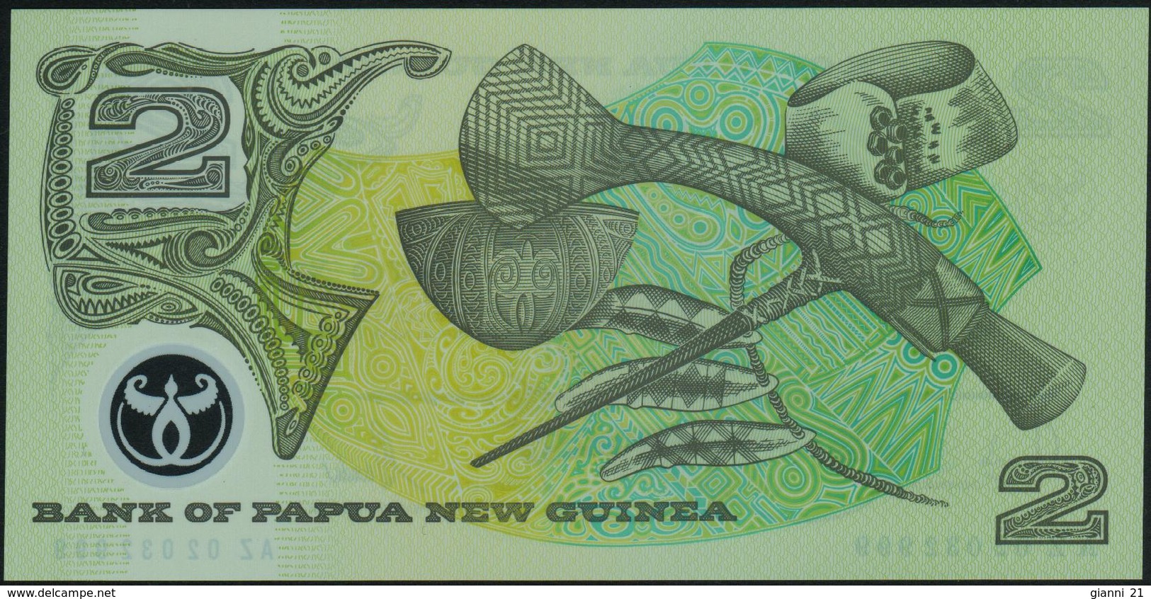 PAPUA NEW GUINEA - 2 Kina Nd.(1996) 2002 {sign. Kamit & Tarata} {Polymer} UNC P.16 D - Papoea-Nieuw-Guinea