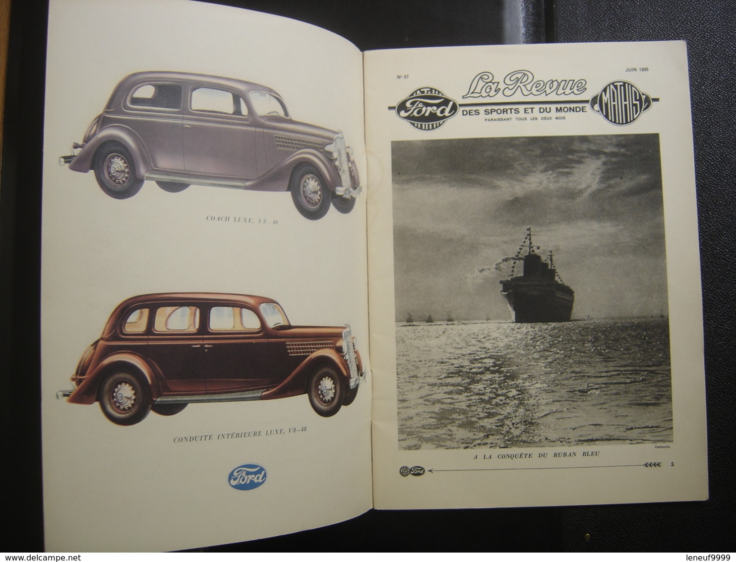 Revue 27 Des Sports Et Du Monde MATFORD FORD MATHIS Chanel Iribe Desgrange 1935 - Auto