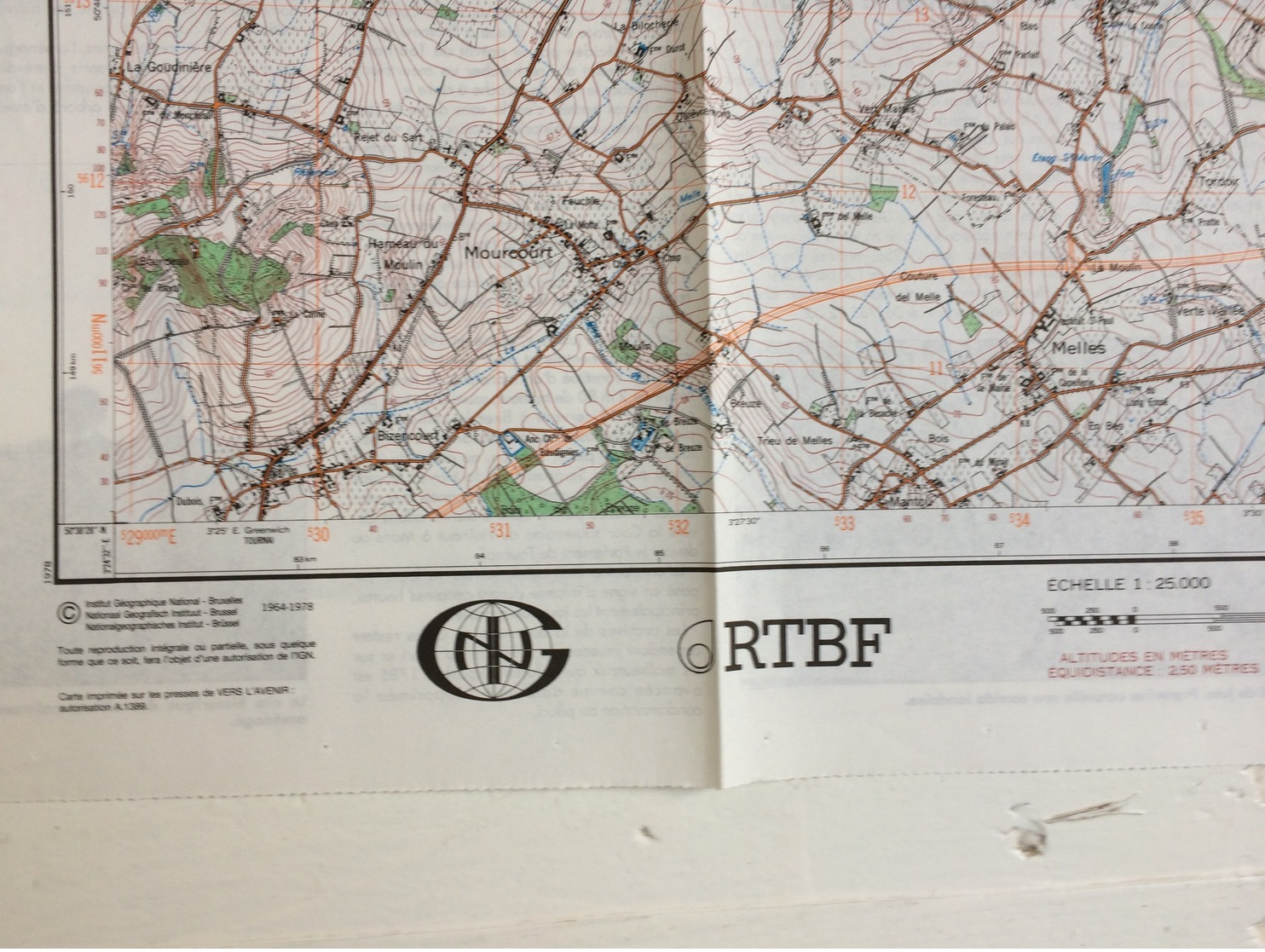 TOPOGRAFISCHE KAART / STAFKAART / CARTE D'ETAT MAJOR CELLES - FRASNES-LEZ-ANVAING 37/3-4 - 1/25.000 M834 - 1978 - Cartes Topographiques