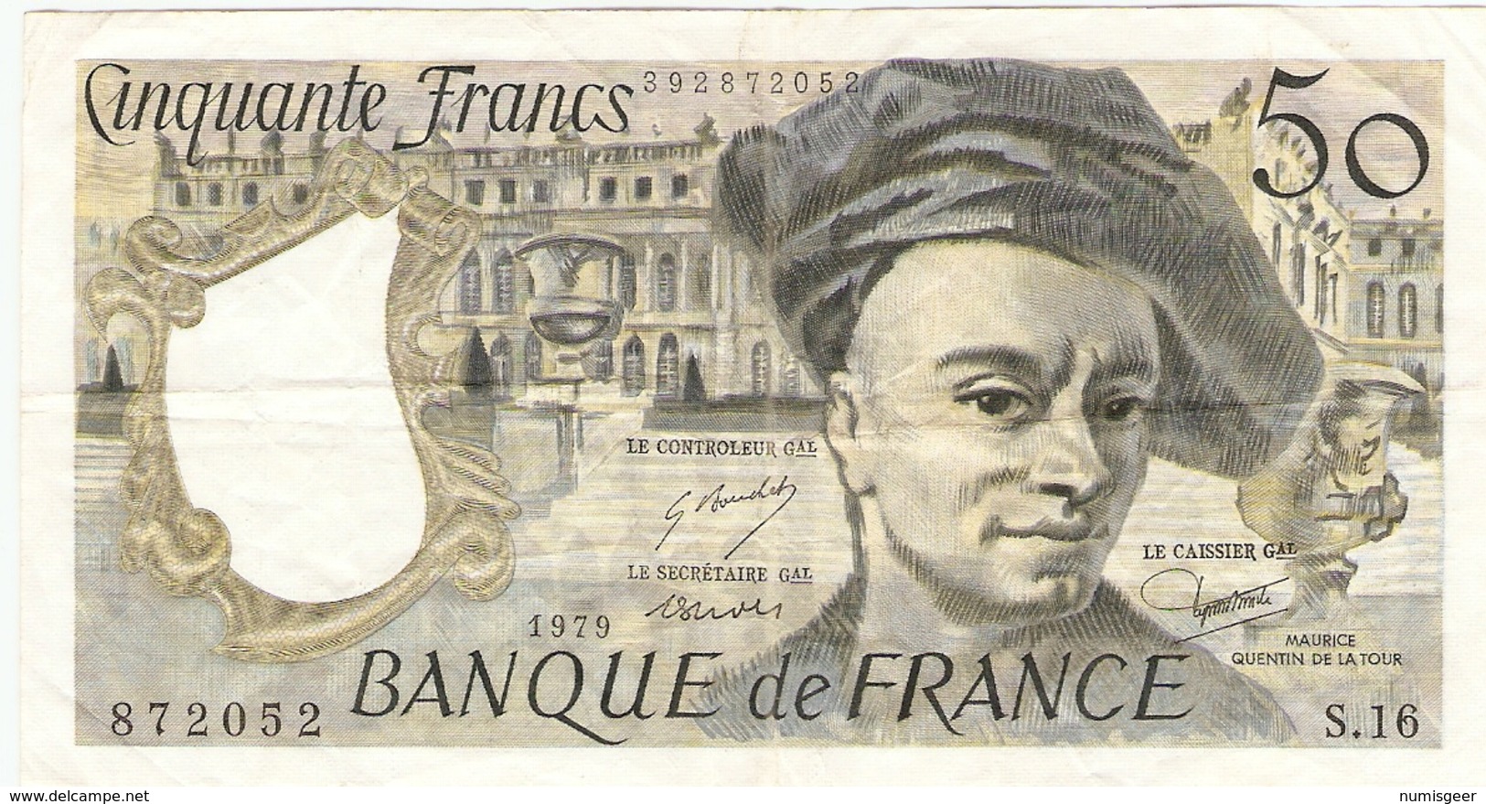 FRANCE  --  50  FRANCS 1979 - 50 F 1976-1992 ''Quentin De La Tour''