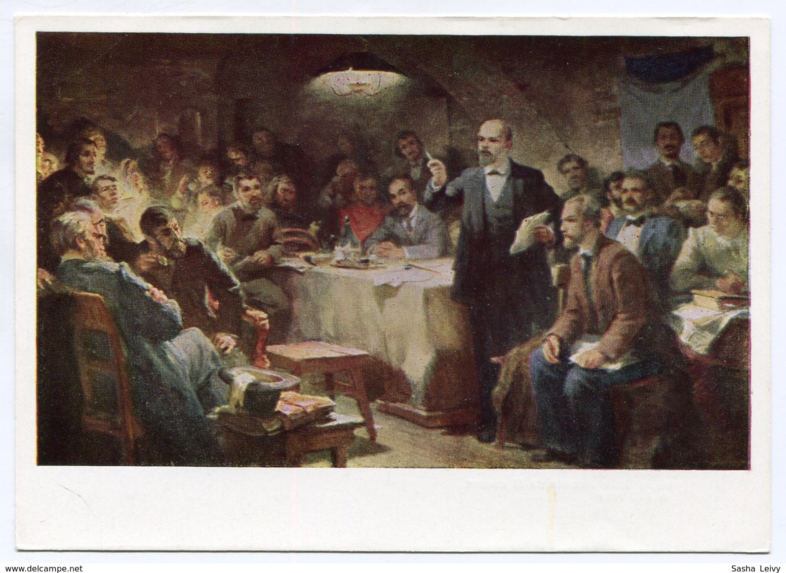 PAINTING USSR 1969 POSTCARD SPEECH BY V.I. LENIN AT THE 2ND CONGRESS RSDRP IN 1903 VINOGRADOV - Russland