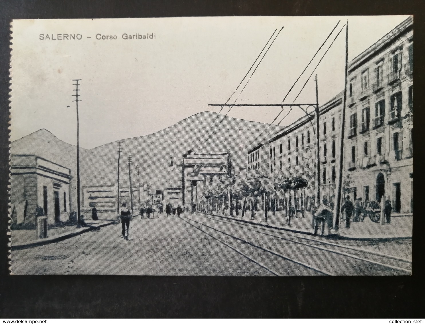 CARTOLINA ANTICA-SALERNO-CORSO GARIBALDI-'900 - Otros & Sin Clasificación