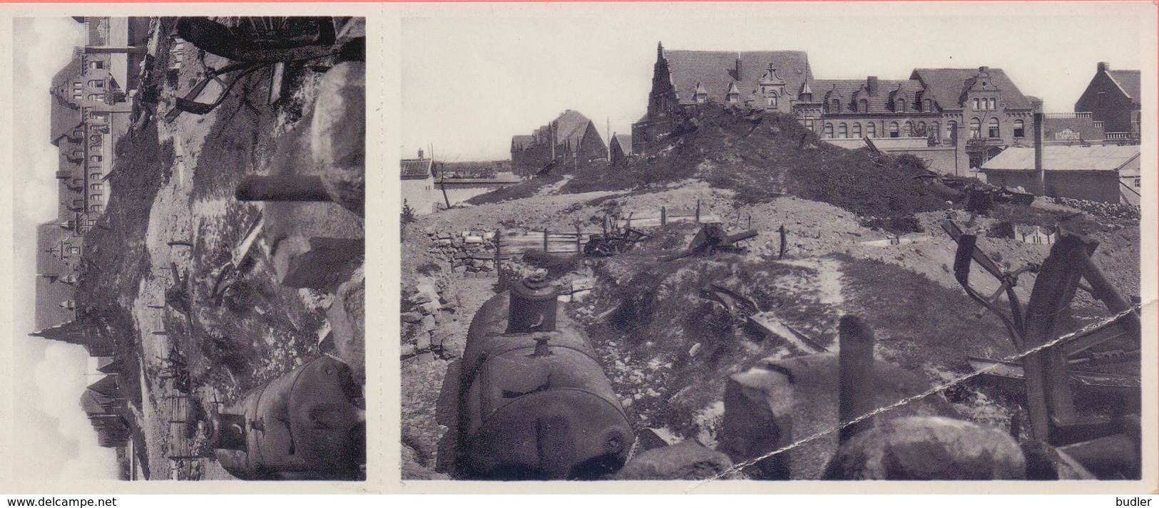 DIKSMUIDE / DIXMUDE : De Dodengang / Le Boyau de la Mort / The Trench of Death. Fotoreportage van 10 Nieuwe postkaarten.