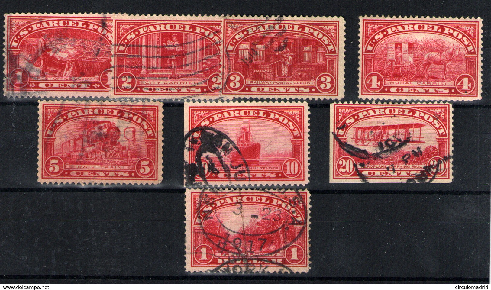 Estados Unidos( Paquetes Postales) Nº 1/3, 5/6, 8, 12, 4. Año 1912 - Other & Unclassified