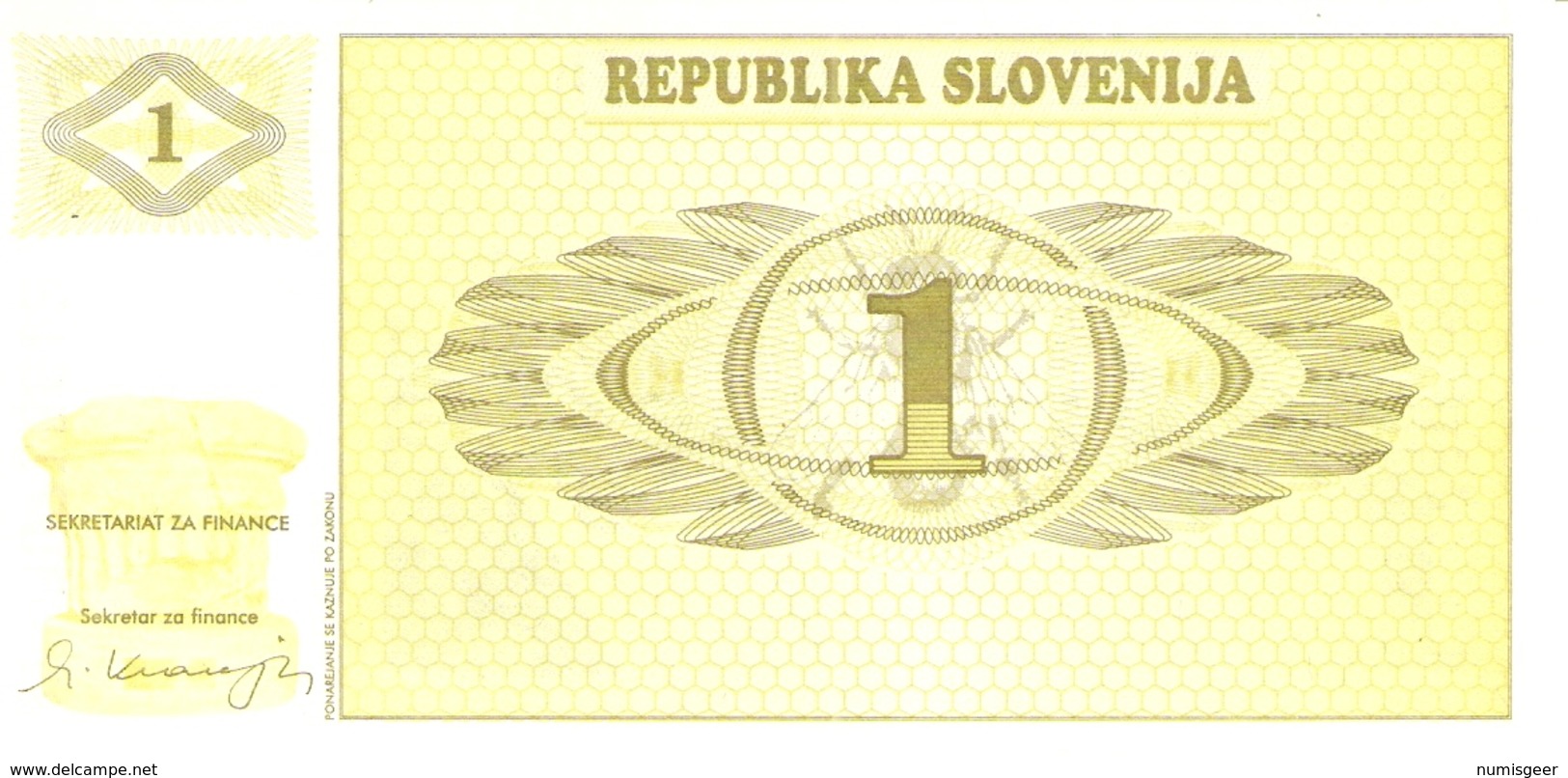 SLOVENIE  --  50  + 10 -TOLARIEV + 1 -TOLAR  ( Unc ) - Slovenia
