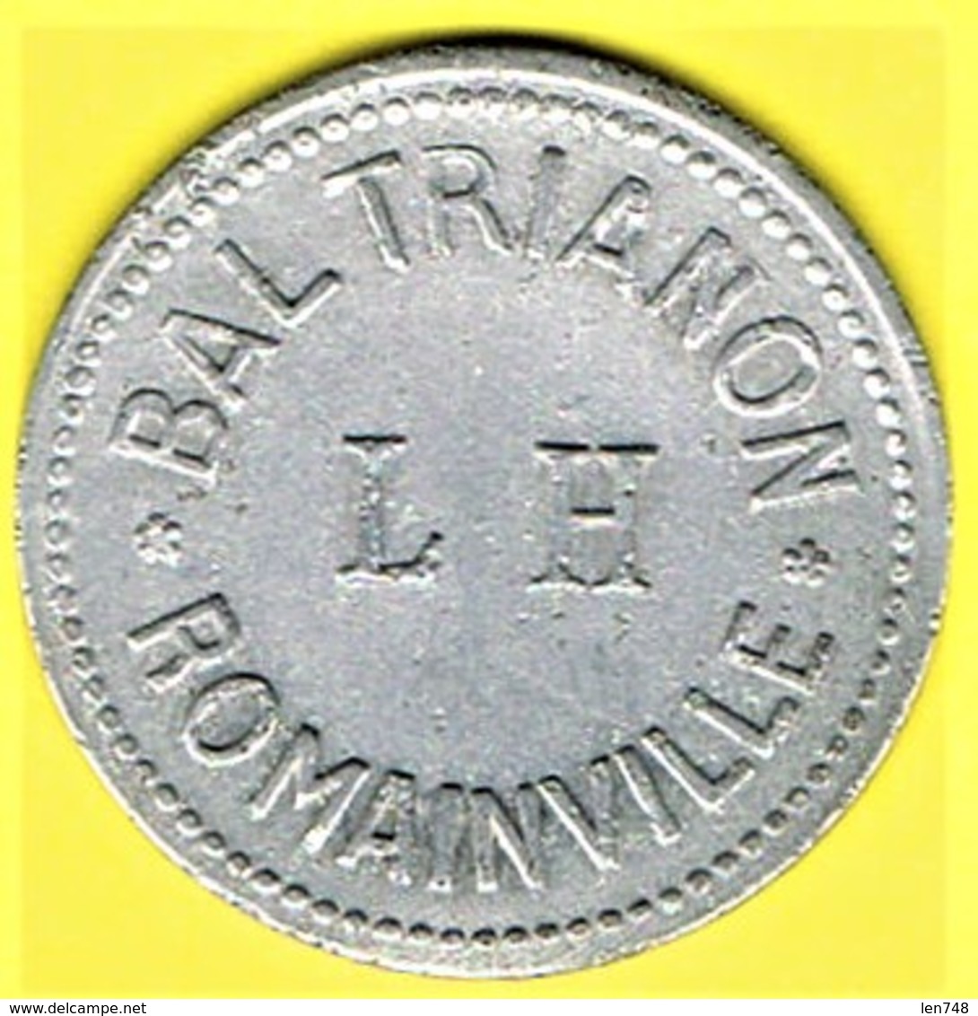 Jeton De Bal - BAL TRIANON L.H . Romainville - Monétaires / De Nécessité