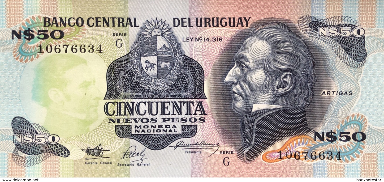 Uruguay 50 Nuevos Pesos, P-61A (1989) - UNC - Uruguay