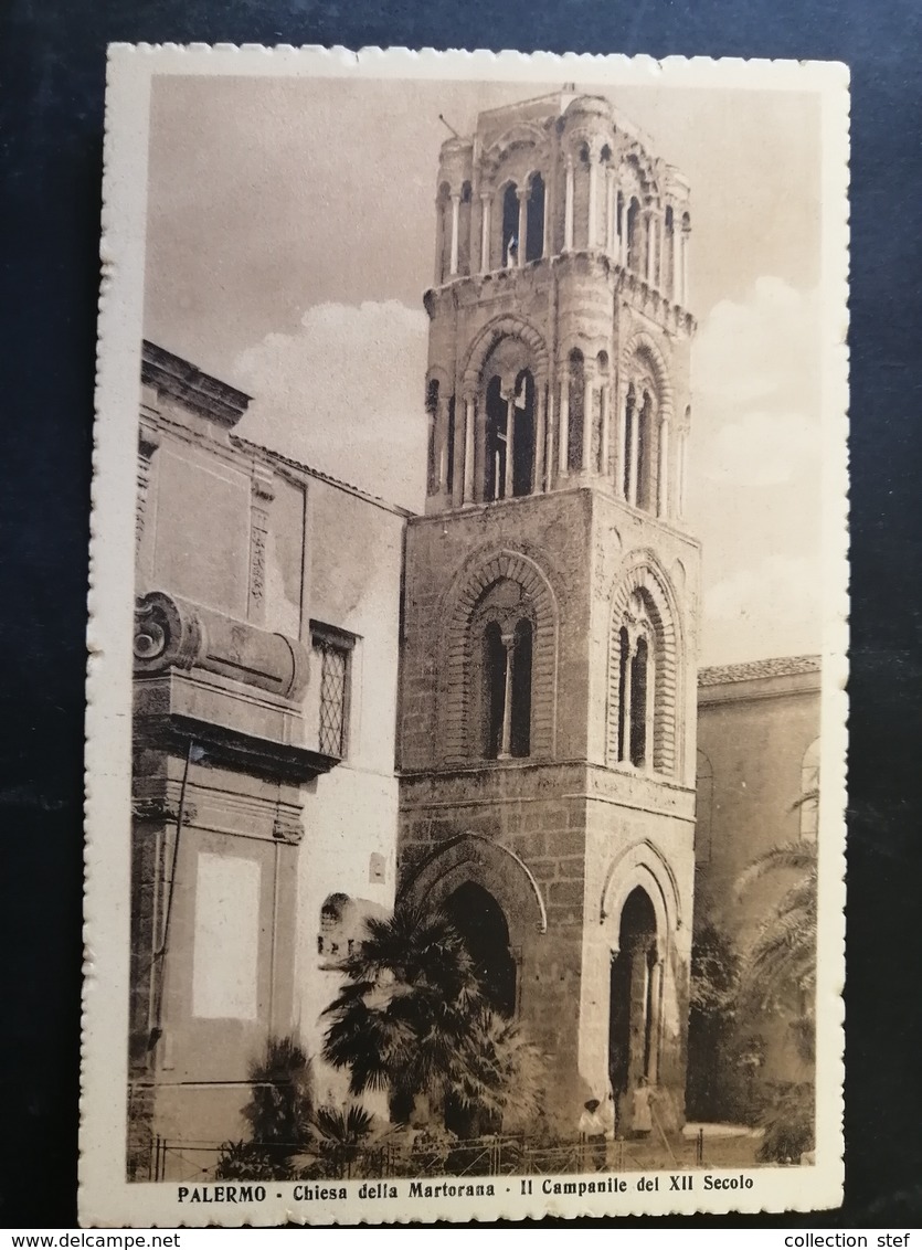 CARTOLINA ANTICA-PALERMO-CHIESA DELLA MARTORANA-IL CAMPANILE DEL XII SECOLO-'900 - Altri & Non Classificati