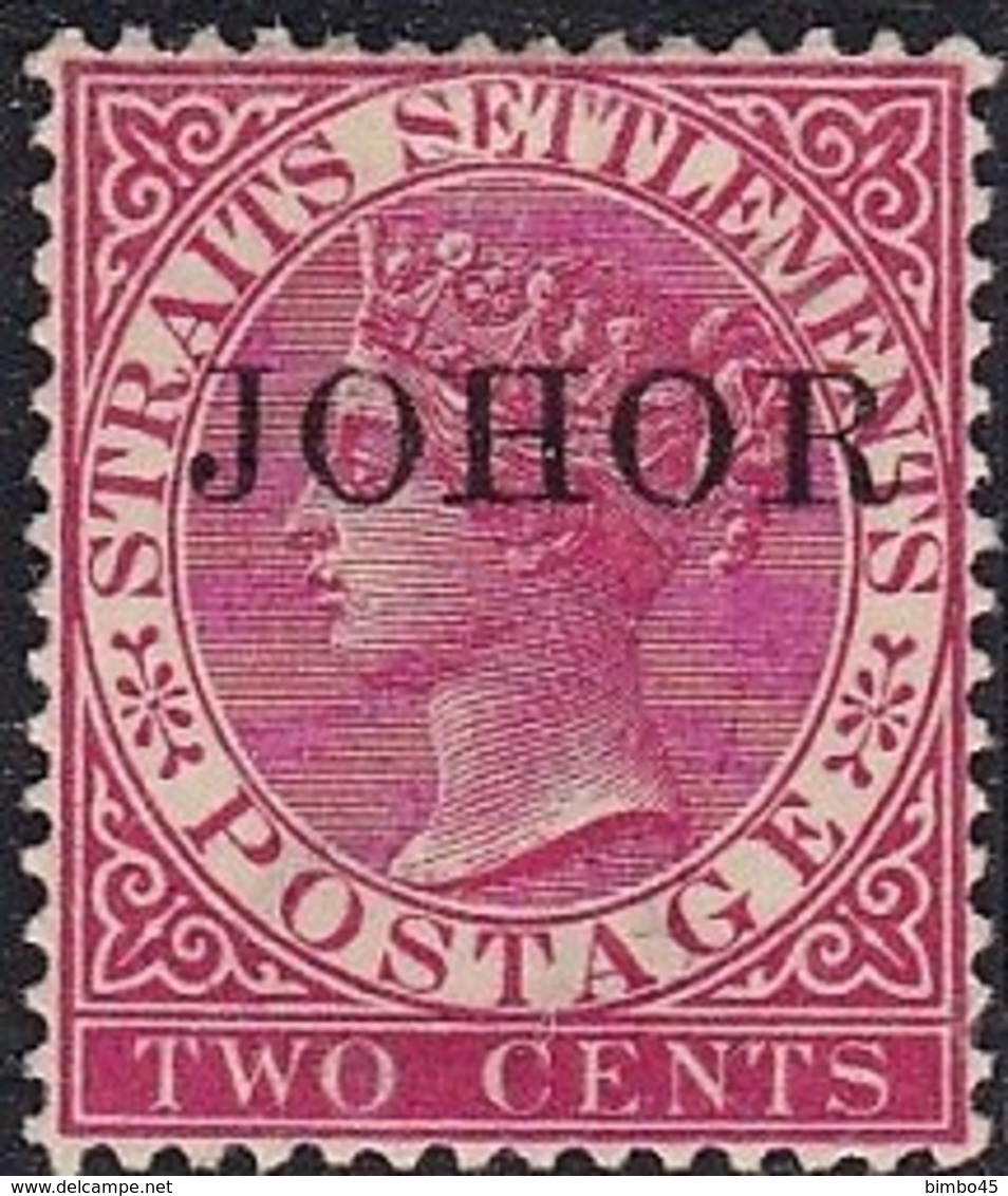 STRAITS SETTLEMENTS--OVERPRINT JOHOR 1884 MH - Johore