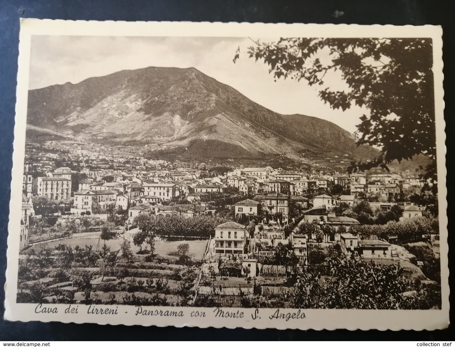 CARTOLINA ANTICA-CAVA DEI TIRRENI-SALERNO-PANORAMA CON MONTE S. ANGELO-'900 - Altri & Non Classificati