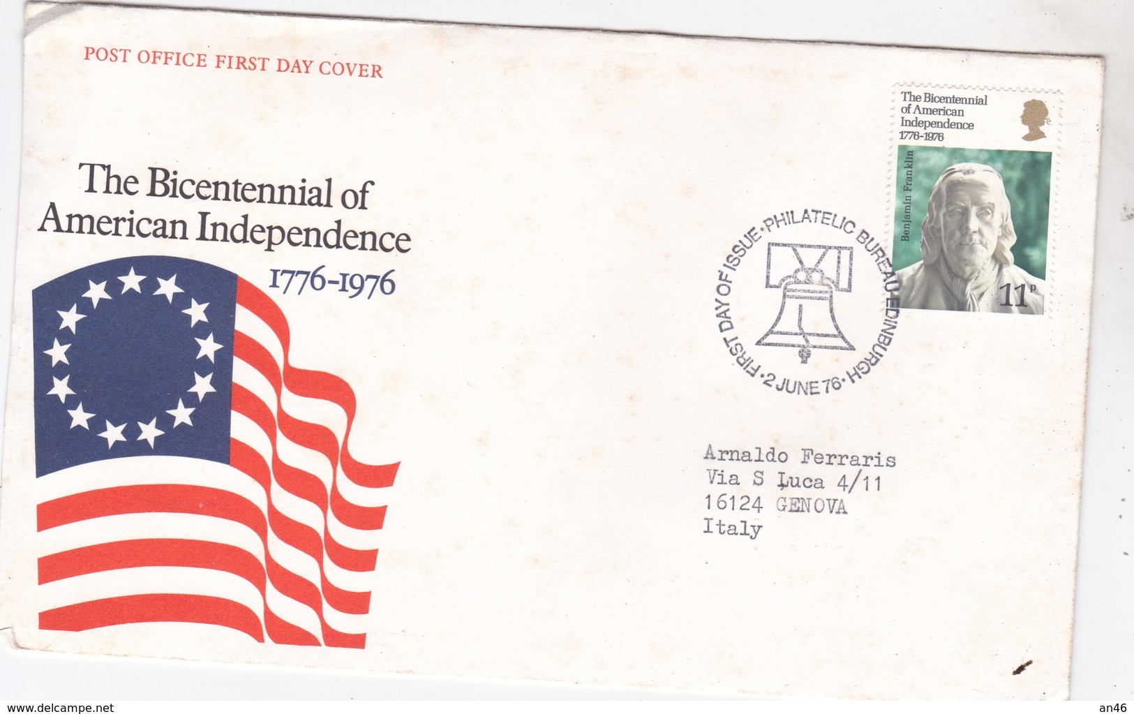 THE BICENTENNIALE OF AMERICAN INDEPENDENCE  1° GIORNO EMISSIONE 23 JAN 1967 AUTENTICA 100% - Post