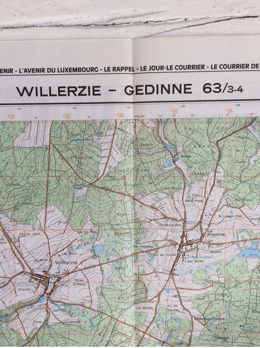 TOPOGRAFISCHE KAART / STAFKAART / CARTE D'ETAT MAJOR WILLERZIE - GEDINNE 63/3-4 - 1/25.000 M834 - 1985 - Cartes Topographiques