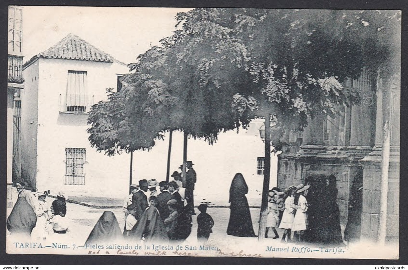 CPA - Espana / Spain -  TARIFA, Fieles Saliendo De La Iglesia De San Mateo, 1905 - Cádiz