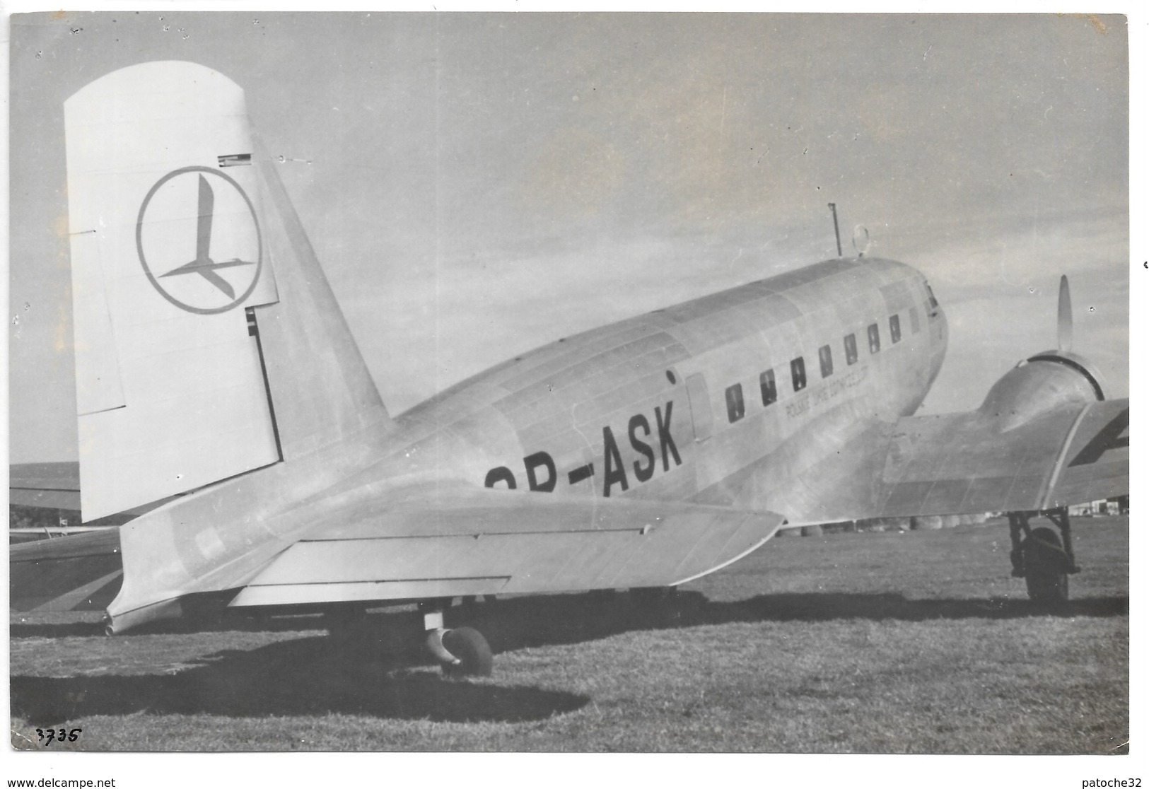 4 Photos DOUGLAS DC-2 ...compagnie Polskie Linje Lotnicze "Lot".. (3 ASK)(1 ASL) Embleme Sur Le Gouvernail.. - Aviation