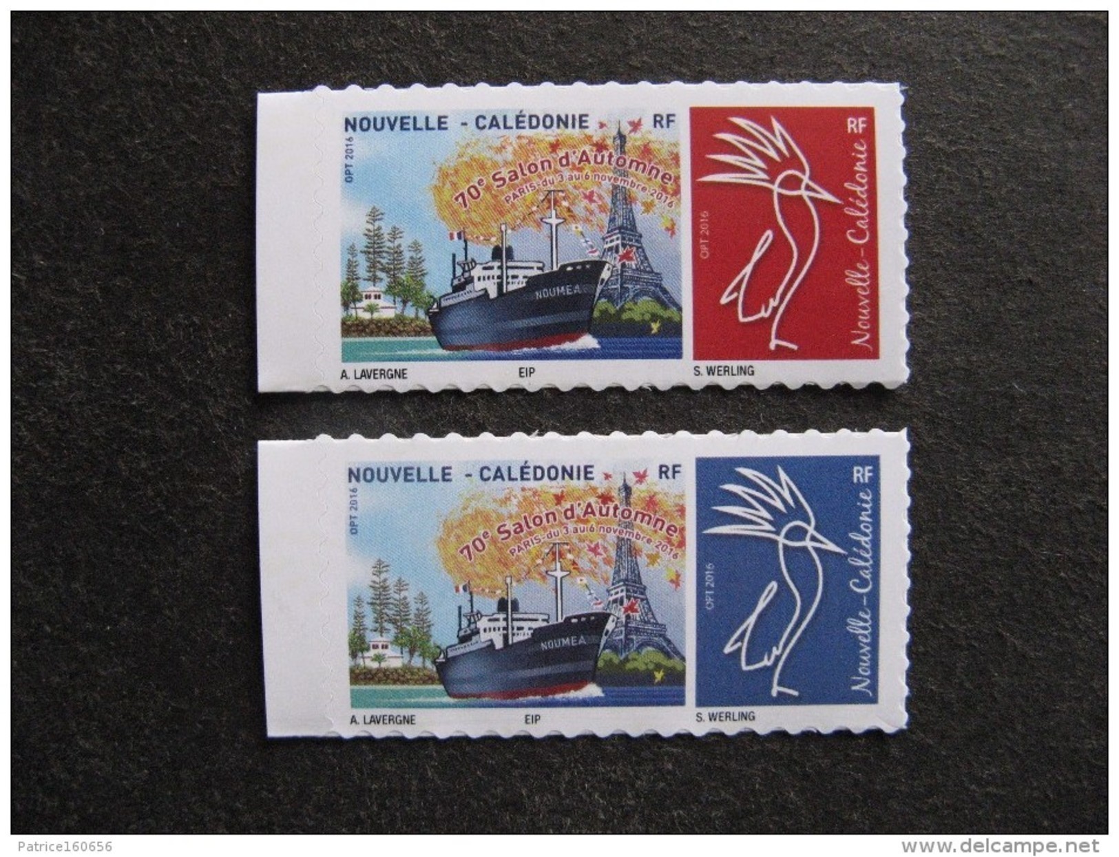 Nouvelle-Calédonie: Paire N° 1291/1292 " 70 ° Salon Philatélique D'Automne, Paris Du 03 Au 06 Novembre 2016", Neufs XX . - Unused Stamps