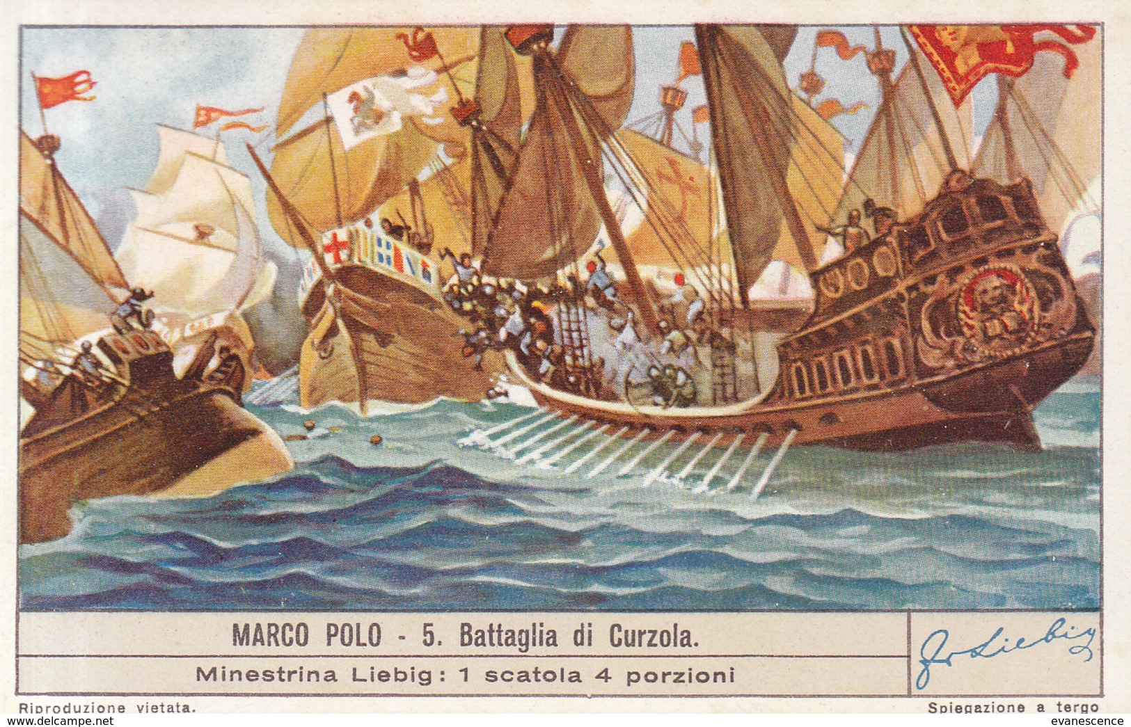 CHROMOS LIEBIG / ITALIE / LOT DE 6 /  MARCO POLO   ////   REF.  AOUT 19 /  LOT N° 18 - Liebig