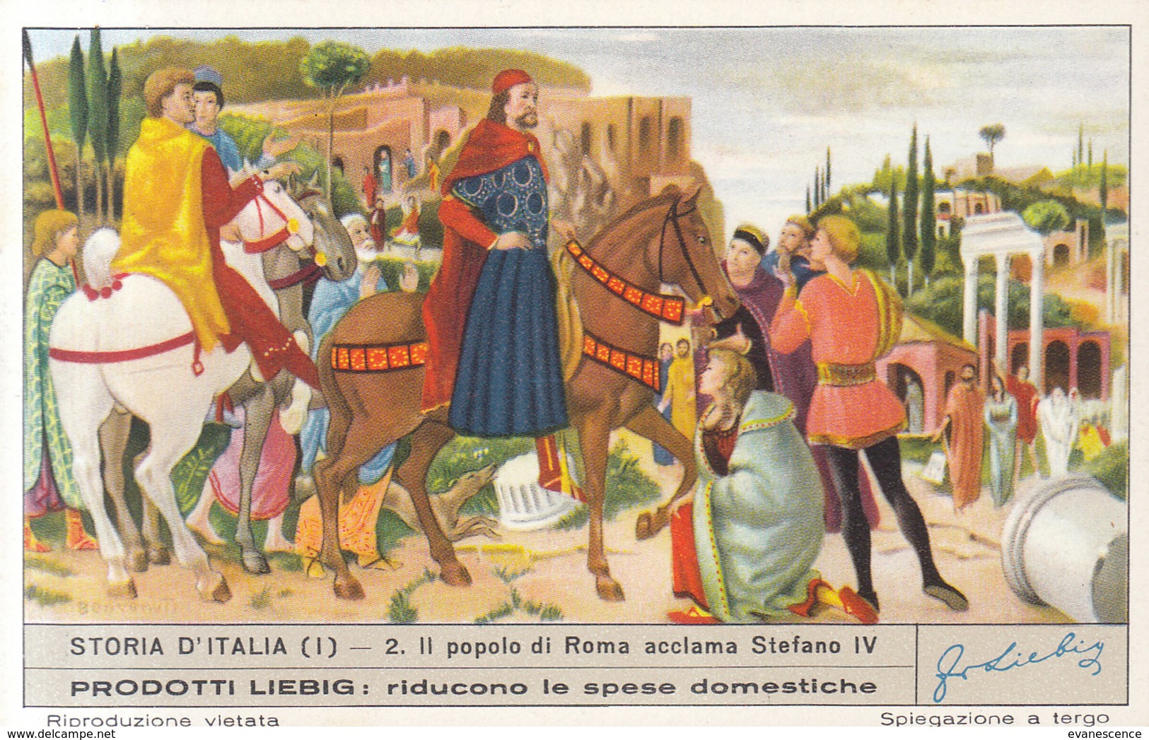 CHROMOS LIEBIG / ITALIE / LOT DE 6 /  STORIA D'ITALIA   ////   REF.  AOUT 19 /  LOT N° 20 - Liebig