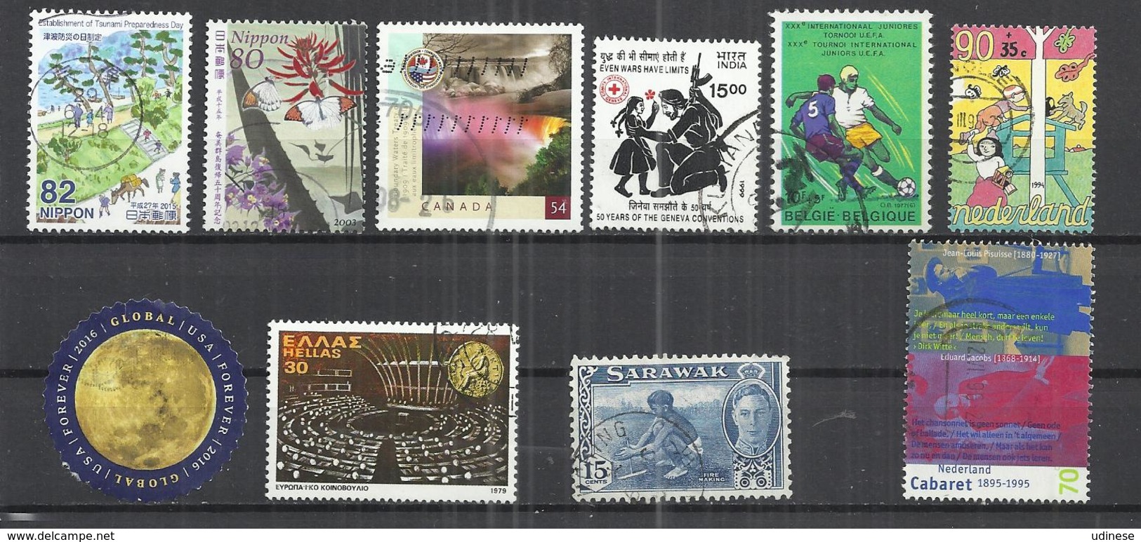 TEN AT A TIME - WORLDWIDE - LOT OF 10 DIFFERENT 18 - POSTALLY USED OBLITERE GESTEMPELT USADO - Vrac (max 999 Timbres)